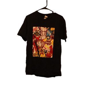 Men's Large Black Boxing Cat Shirt from Japan!